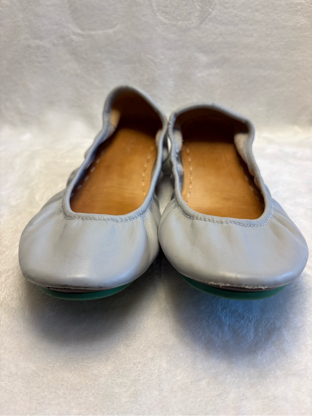 Tieks by Gavrieli Feather Gray Foldable Leather Ballet Flats Women's Size 11 - Picture 6 of 9